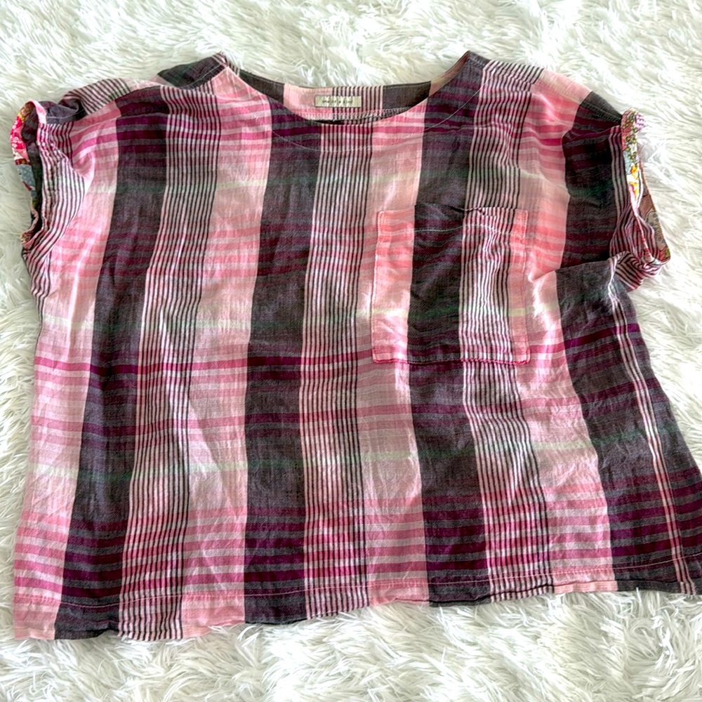 One of a kind plaid light summer shirt S/M